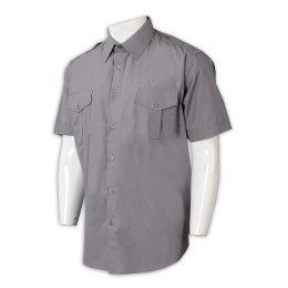 R318  Men's shirts - tailored short-sleeved shirt double breast bag T-shirt store T-shirt supplier grey R318  Men's shirts - tailored short-sleeved shirt double breast bag T-shirt store T-shirt supplier grey